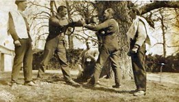 Peter Pieraccini kneeling