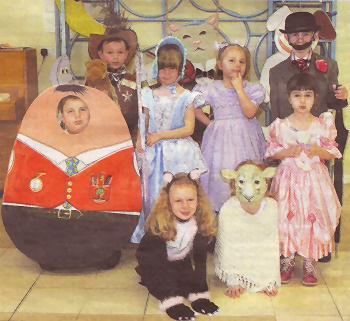 Colourful nursery rhyme characters at Eaton Bray Lower School