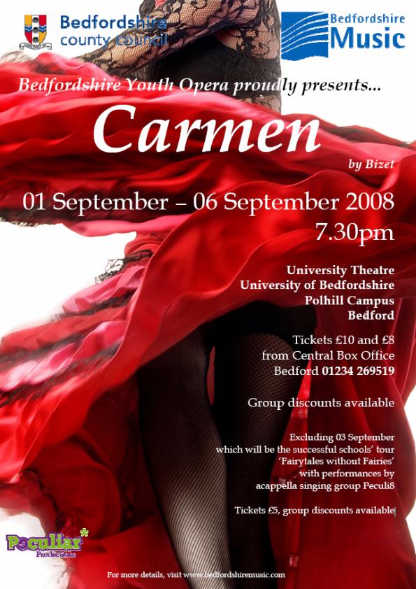 Bedfordshire Youth Opera - Carmen - 1st-6th September 2008