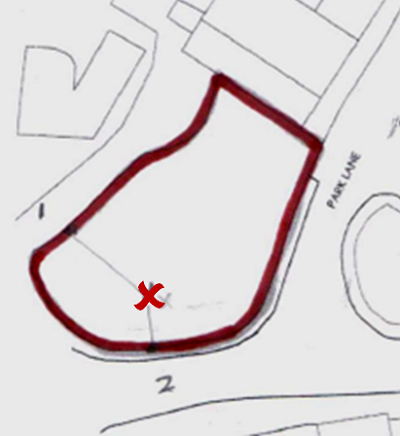 Proposed position of Eaton Bray village sign