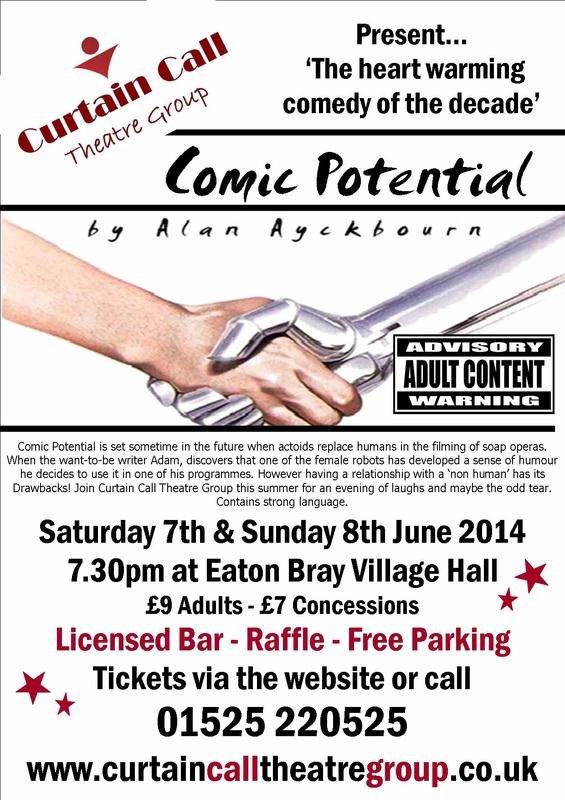 Curtain Call Theatre Group present 'Comic Potential' poster