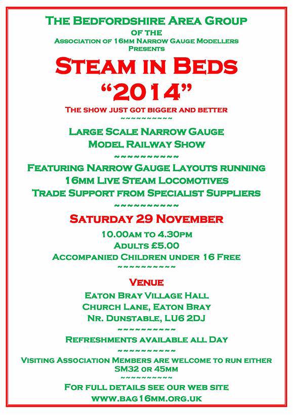 Steam in Beds 2014
