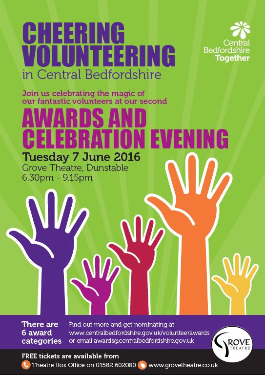Cheering Volunteering in Central Bedfordshire Awards and Celebration Evening
