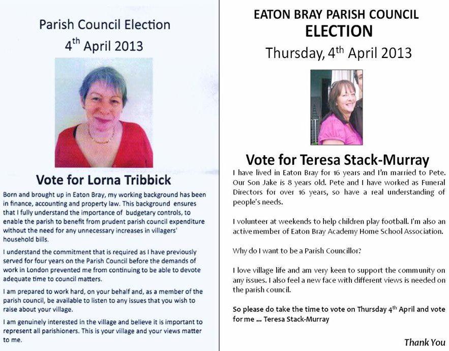 4th April 2013 election statements