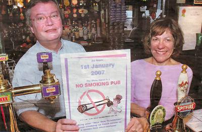 No Smoking from 1 January 2007 in The White Horse
